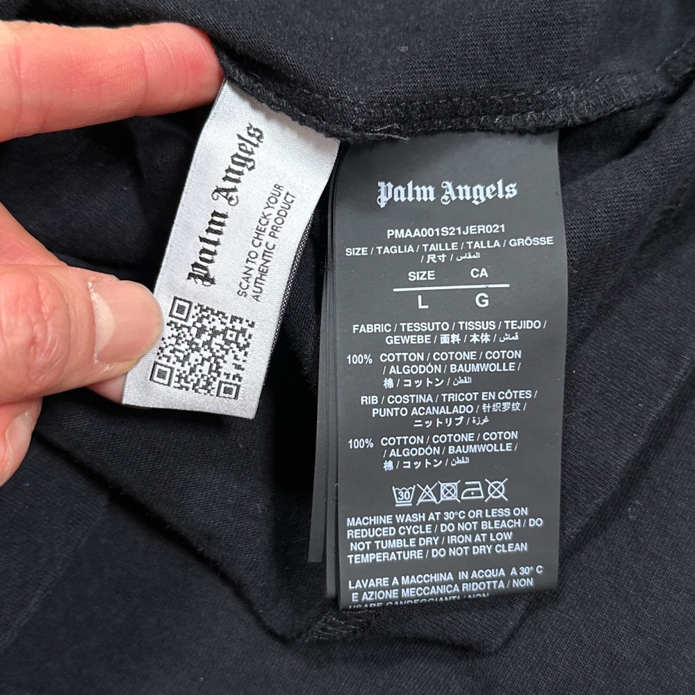 Palm Angels Headless Bear In Love Black Short Sleeve Cotton T Shirt Mens Large - Picture 7 of 10